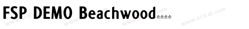 FSP DEMO Beachwood字体转换 FSP DEMO Beachwood字体转换